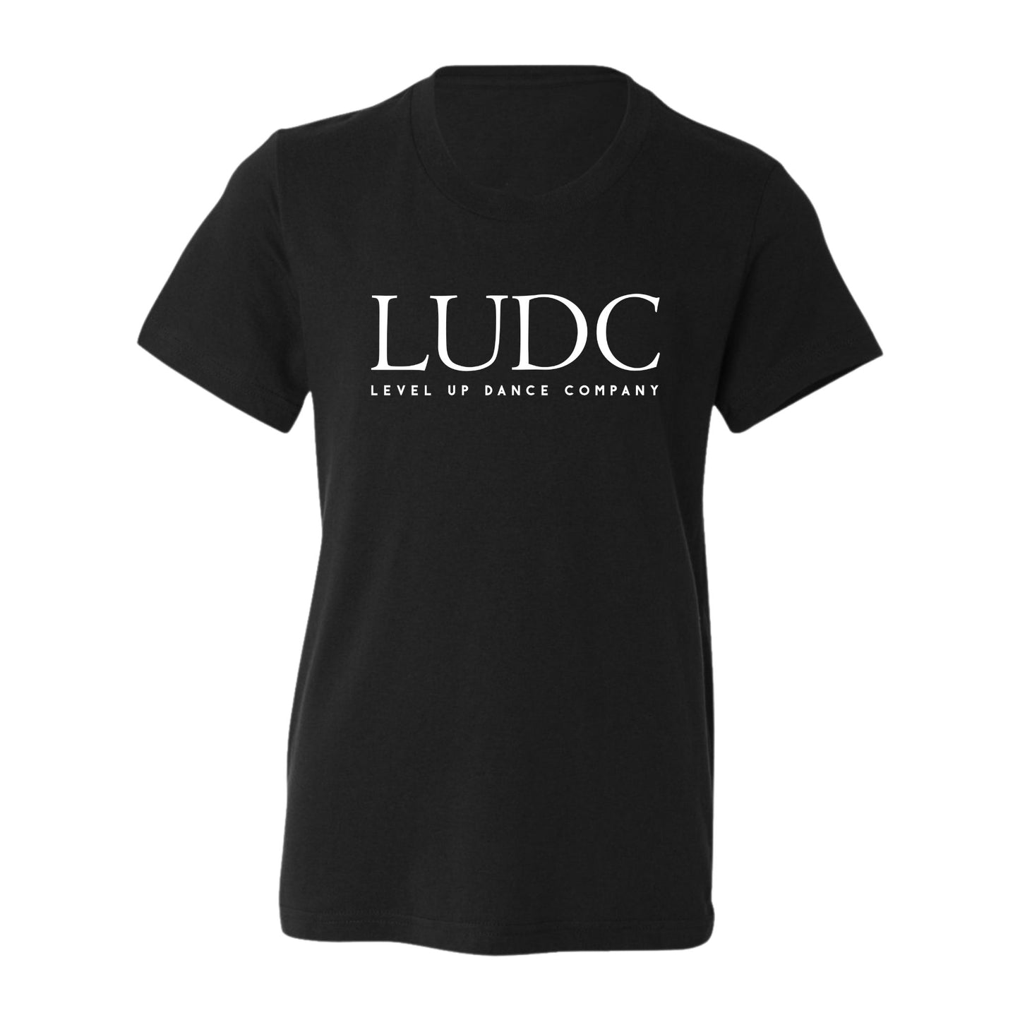 Youth - Black T-shirt - LUDC Logo (white)