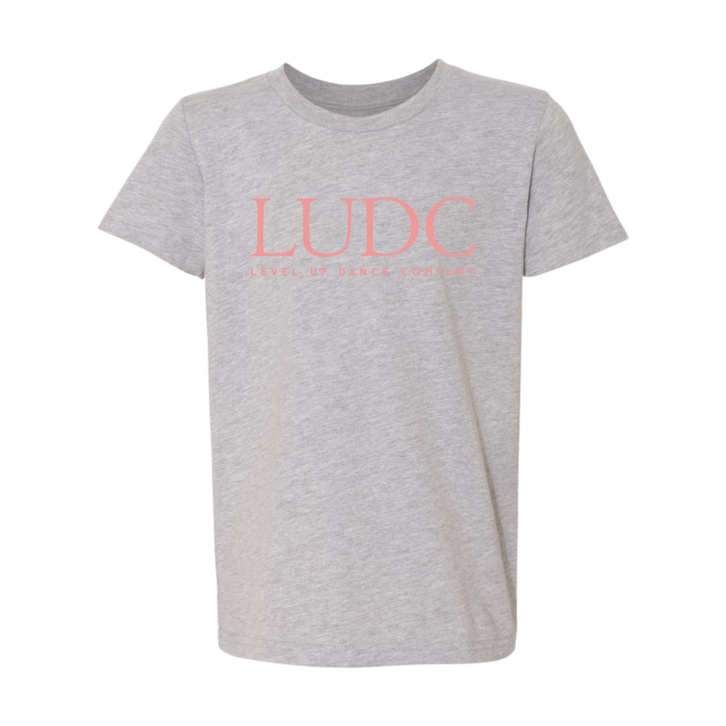 Youth - Athletic Heather T-shirt - LUDC Logo (pink)