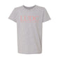 Youth - Athletic Heather T-shirt - LUDC Logo (pink)