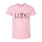 Youth - Pink T-shirt - LUDC Dancer Logo White